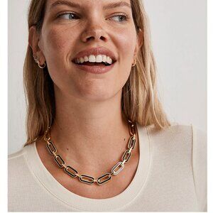 Madewell Colorblock Enamel Chunky Chain Necklace